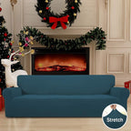 Easy-Going Stretch 4 Seater Oversized Sofa Couch Cover Deep Teal | 1-Piece - Image 2