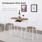 VINGLI 3 Piece Dining Set, Small Kitchen Table Set - Image 4
