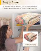 RELEANY Washable Area Rug, Square 4'x4', Water Repellent, Pet Friendly - Image 5