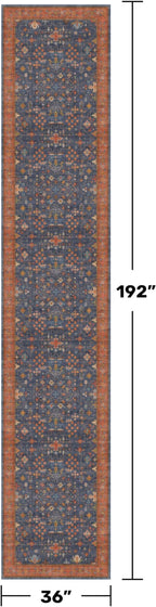 Boho Washable 3x16 Extra Long Hallway Runner Rug, Non-Slip Stain & Fade - Image 2
