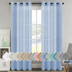 H.VERSAILTEX Linen Curtains 90 inches Long Linen Curtains/Natural Linen Blended by HVERSAILTEX