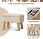 Storage Ottoman, Small Foot Stool Ottoman - Image 5