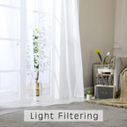 Sheer Curtains, Rod Pocket Voile Fimly Sheer Drapes - Image 3