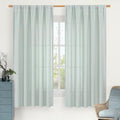 Semi Sheer Linen Curtains 63 Inch Length by LAMIT