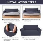 Peryiter 3 Pcs Couch and Loveseat Covers Set Sofa Cover - Image 3