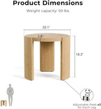 Furniture of America Carys Modern Solid Wood 20-inch Round End Table - Image 2
