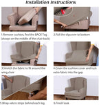 Turquoize Wingback Chair Covers 2 Piece Wing Chair Slipcover Stretch Slipcovers - Image 6