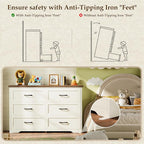 AODK Farmhouse 6 Drawer Dresser - Image 8