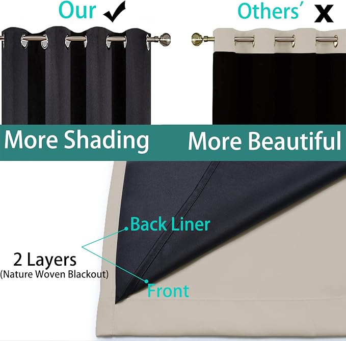 Yakamok Natural Blackout Curtains 72 Inches Long - Image 5