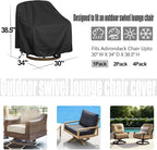 Outdoor Swivel Lounge Chair Cover, Waterproof Heavy Duty Outdoor Chair Covers - Image 2