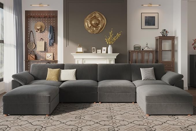 EASE MOOSE Modular Sectional Sofa, Oversized U Shape Sectional Couch by EASEMOOSE