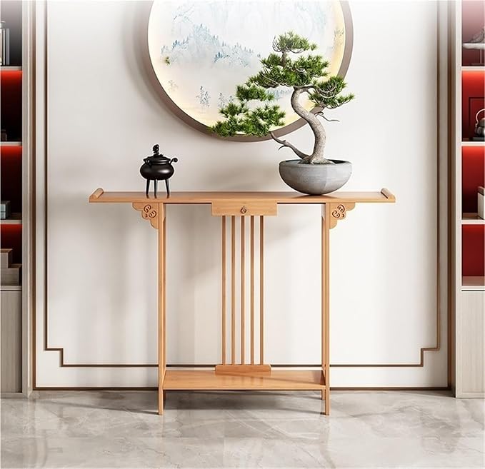 Natural Bamboo Console Table - Image 6