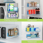 Magnetic Spice Rack for Refrigerator, 3 Pack Metal Magnet Spice Organizer Shelf - Image 6