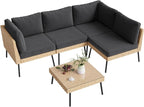Aoxun 5-Piece Patio Furniture Set, Wicker Outdoor Furniture - Image 9
