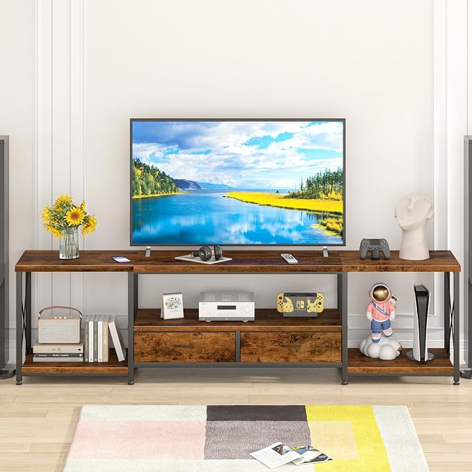GYIIYUO TV Stand with Fabric Drawers - Image 6