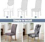 BIETYONE Stretch Dining Chair Covers Set of 2, Soft Removable Washable Kitchen - Image 4