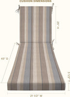 Honeycomb Outdoor Chaise Lounge Cushion - Image 2
