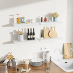 Bellsal White Engineered Wood Wall Shelf Set of 6, Living Room, Bathroom Storage - Image 4