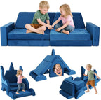15 Pcs Modular Kids Play Couch, Toddler Couches That Fold Out, Plush Foam Chair by VIXLONOutdoorSlowTime