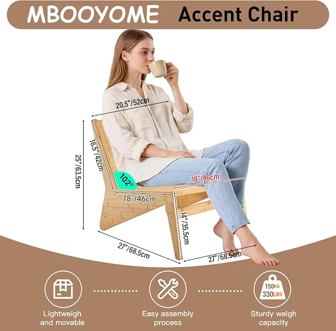 MBOOYOME Mid Century Modern Accent Chair - Image 2