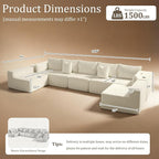 168" Cloud Sectional Couch, Comfort U Shaped Sofa - Image 2