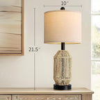 OYEARS 21" Boho Table Lamps Set of 2 - Image 4