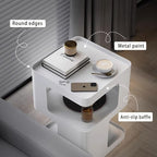 Modern Metal Side Table with Storage, Small End Table - Image 4