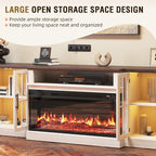 87" Farmhouse TV Stand with 36" Fireplace - Image 4