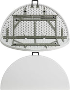 Flash Furniture Freeman 4' Round Plastic Folding Table - Image 12