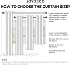 Joydeco Linen Curtains 84 Inch Length 2 Panel Sets, Light Filtering Curtains - Image 8