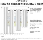 Joydeco Linen Curtains 96 Inch Length 2 Panel Sets, Light Filtering Curtains - Image 8