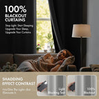 MIULEE Light Grey 100% Blackout Curtains - Image 2