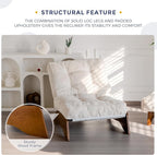 MAXYOYO Accent Chair with Ottoman Adjustable Backrest, Tufted Living Room Chair - Image 6