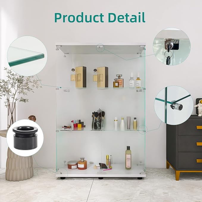 LFT HUIMEI2Y Glass Display Cabinet 3-Shelf - Image 3