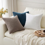 MIULEE Dark Blue Chenille Couch Throw Pillow Covers, 20x20 | Set of 2, Soft - Image 5