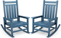 SERWALL Oversized Outdoor Rocking Chair Set of 2, HDPE Rocker by SERWALL