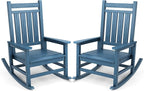 SERWALL Oversized Outdoor Rocking Chair Set of 2, HDPE Rocker by SERWALL