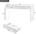 Console Table with 2 Top Drawers, Unique Retro Silhouette Console Table with - Image 4
