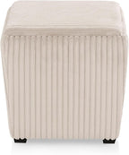 Furniture of America Lennox Modern Chenille 17-inch Square Storage Ottoman - Image 13