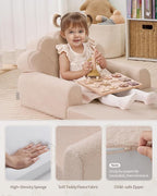 Blissful Diary Kids Couch, 2-in-1 Soft Toddler Couch Fold Out, Toddler Chair - Image 5