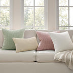 MIULEE Decorative Lumbar Throw Pillow Covers 12x20 in Neutral Cream 2 Pack | - Image 4