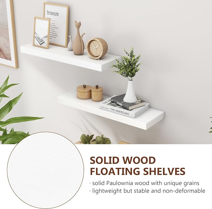 fuqing White Floating Shelves for Wall - Image 4