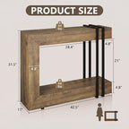 Einhomn 42.5" Console Table Behind Couch, 2-Tier Narrow Entryway Table - Image 2