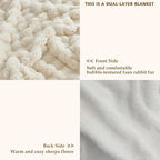 50x60 Inches Ultra-Soft Fuzzy Faux Fur Plush Throw Blanket - Image 3