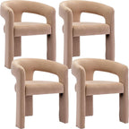 BESTANO Set of 4 Modern Velvet Fabric Upholstered Dining Chairs by BESTANO