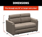 Thomas Payne Signature Heritage Series 62" Driftwood RV Rest Easy Sleeper Sofa - Image 2