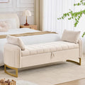 66" Storage Bench for Bedroom End of Bed, King Size Bed Bench by Aemeios