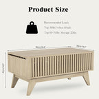 Lift Top Coffee Table with Hidden Compartment, Mid Century Modern Coffee Table - Image 2