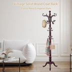 ZOZOE Wooden Classic Coat Rack Stand, Solid Wood Coat Rack Freestanding - Image 8
