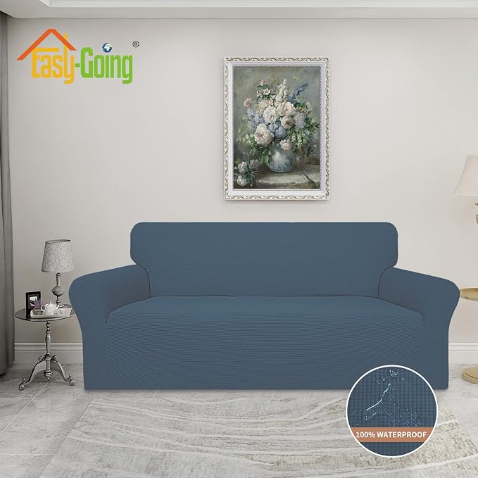 Easy-Going 100% Waterproof Couch Cover, 3 Cushion Oversized Sofa Cover | - Image 2
